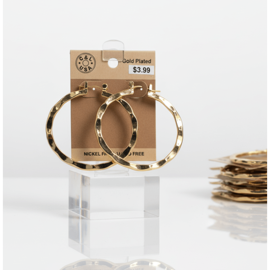 The C&L Fashion Jewelry Pincatch Earrings - Gold - Beauty Exchange Beauty Supply