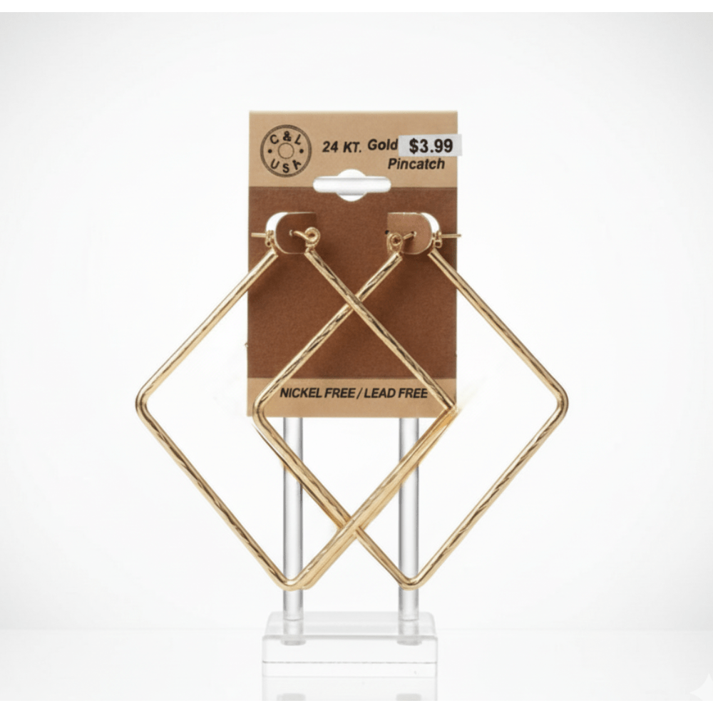 The C&L Fashion Jewelry Pincatch Earrings - Gold - Beauty Exchange Beauty Supply