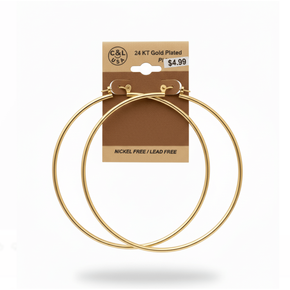 The C&L Fashion Jewelry Pincatch Earrings - Gold - Beauty Exchange Beauty Supply