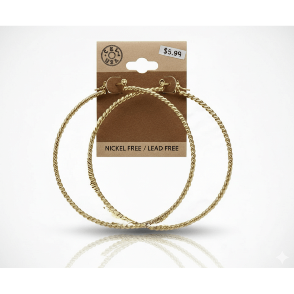 The C&L Fashion Jewelry Pincatch Earrings - Gold - Beauty Exchange Beauty Supply