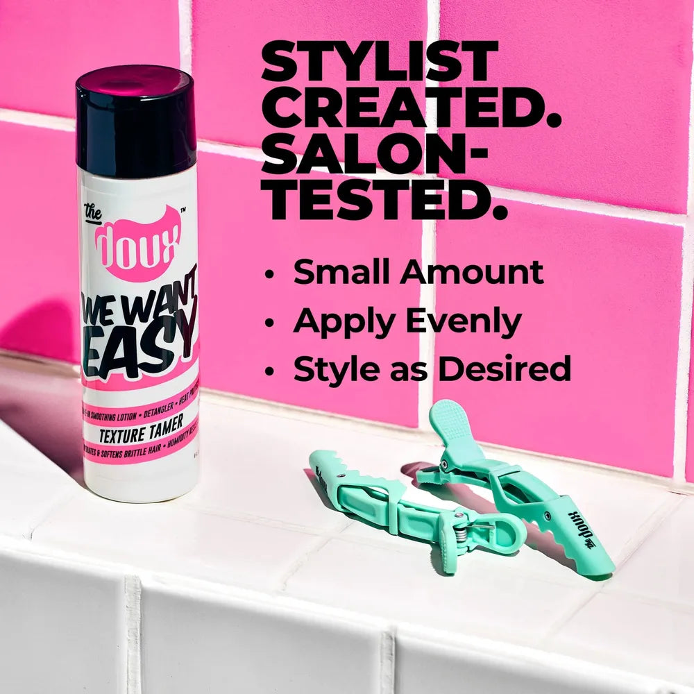 The Doux WE WANT EASY Texture Tamer Leave - In Conditioner | Hydrate โข Detangle โข Frizz Control for Curly & Natural Hair โ 8 oz - Beauty Exchange Beauty Supply