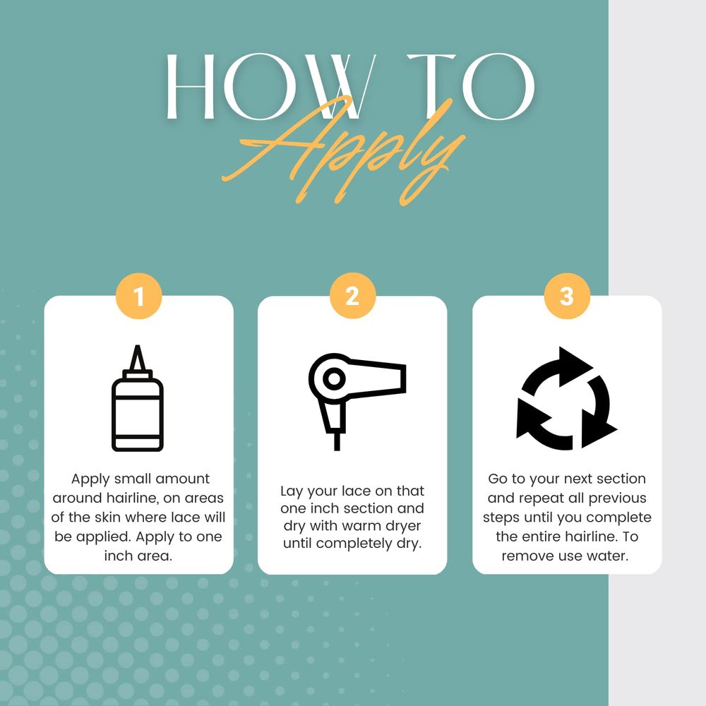 The Hair Diagram - Bold Hold Liquid Gold Reloaded | Glue - less Lace Gel | Temporary Hold For Wigs and Hair Systems | Styling Agent For Baby Hairs | Non Toxic | Aerosol & Alcohol Free | Water Based Formula | 4oz - Beauty Exchange Beauty Supply