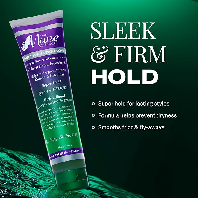 The Mane Choice 4 Leaf Clover Edge Control Gel – 4 oz - Beauty Exchange Beauty Supply