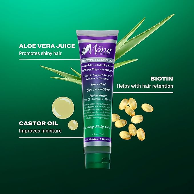 The Mane Choice 4 Leaf Clover Edge Control Gel – 4 oz - Beauty Exchange Beauty Supply