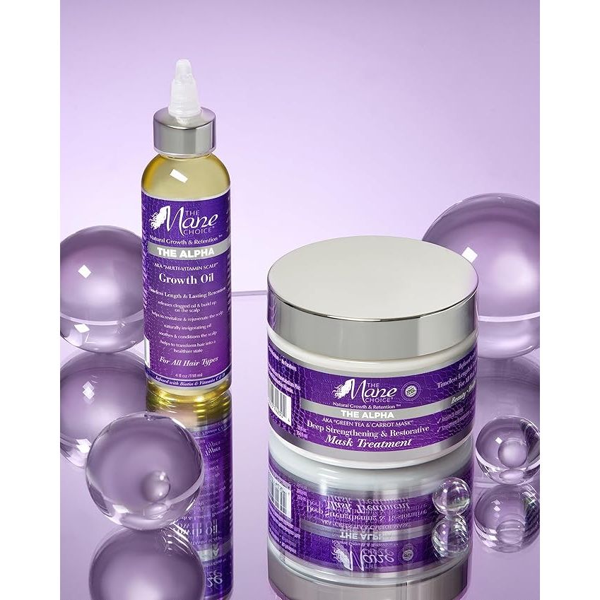 The Mane Choice The Alpha Green Tea & Carrot Restorative Mask – 12 oz - Beauty Exchange Beauty Supply