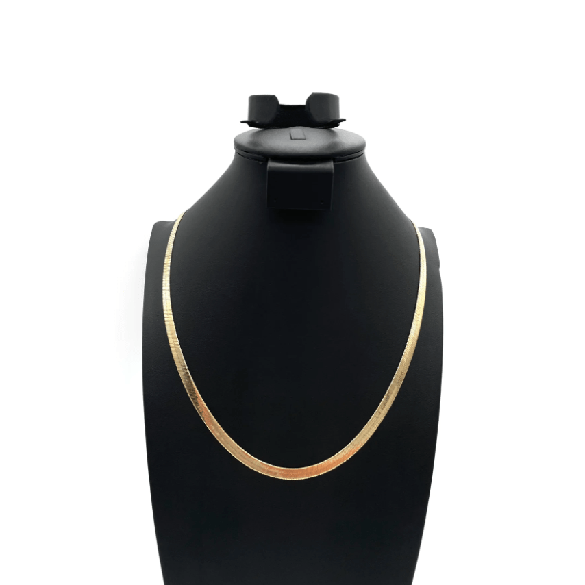 The One Jewelry 14K Chain Flat Cuban Necklace - Gold - Beauty Exchange Beauty Supply