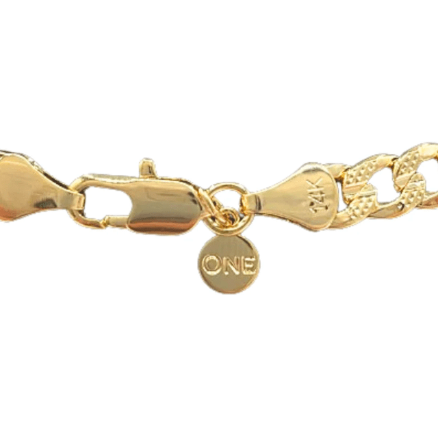 The One Jewelry 14K Chain Flat Cuban Necklace - Gold - Beauty Exchange Beauty Supply