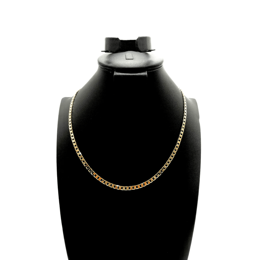 The One Jewelry 14K Chain Flat Cuban Necklace - Gold - Beauty Exchange Beauty Supply