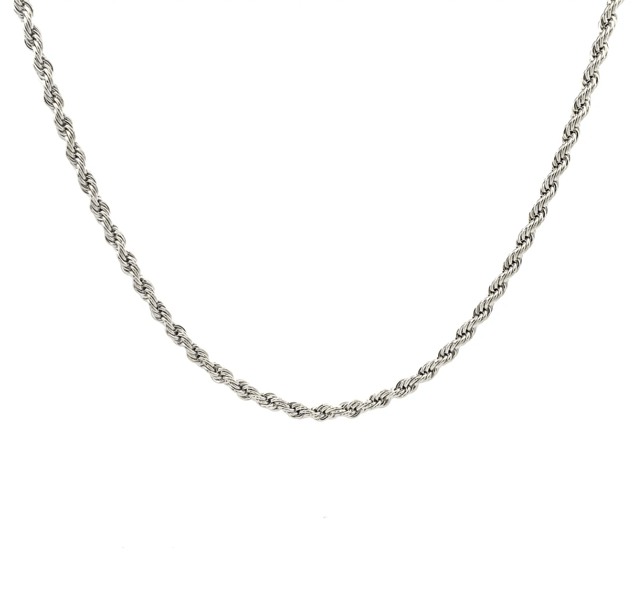 The One Jewelry 14K Rope Chain Necklace - Silver - Beauty Exchange Beauty Supply