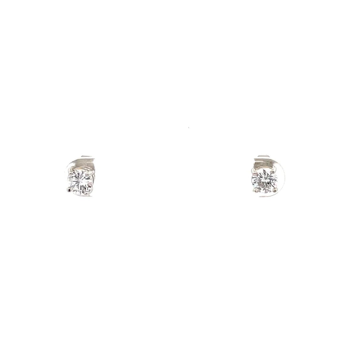 The One Jewelry Basket Setting CZ Stud Round Earrings - Beauty Exchange Beauty Supply