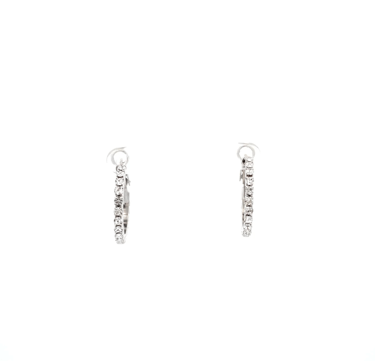 The One Jewelry Bling Bling Rhinestone Hoop Earrings - 20mm - Beauty Exchange Beauty Supply