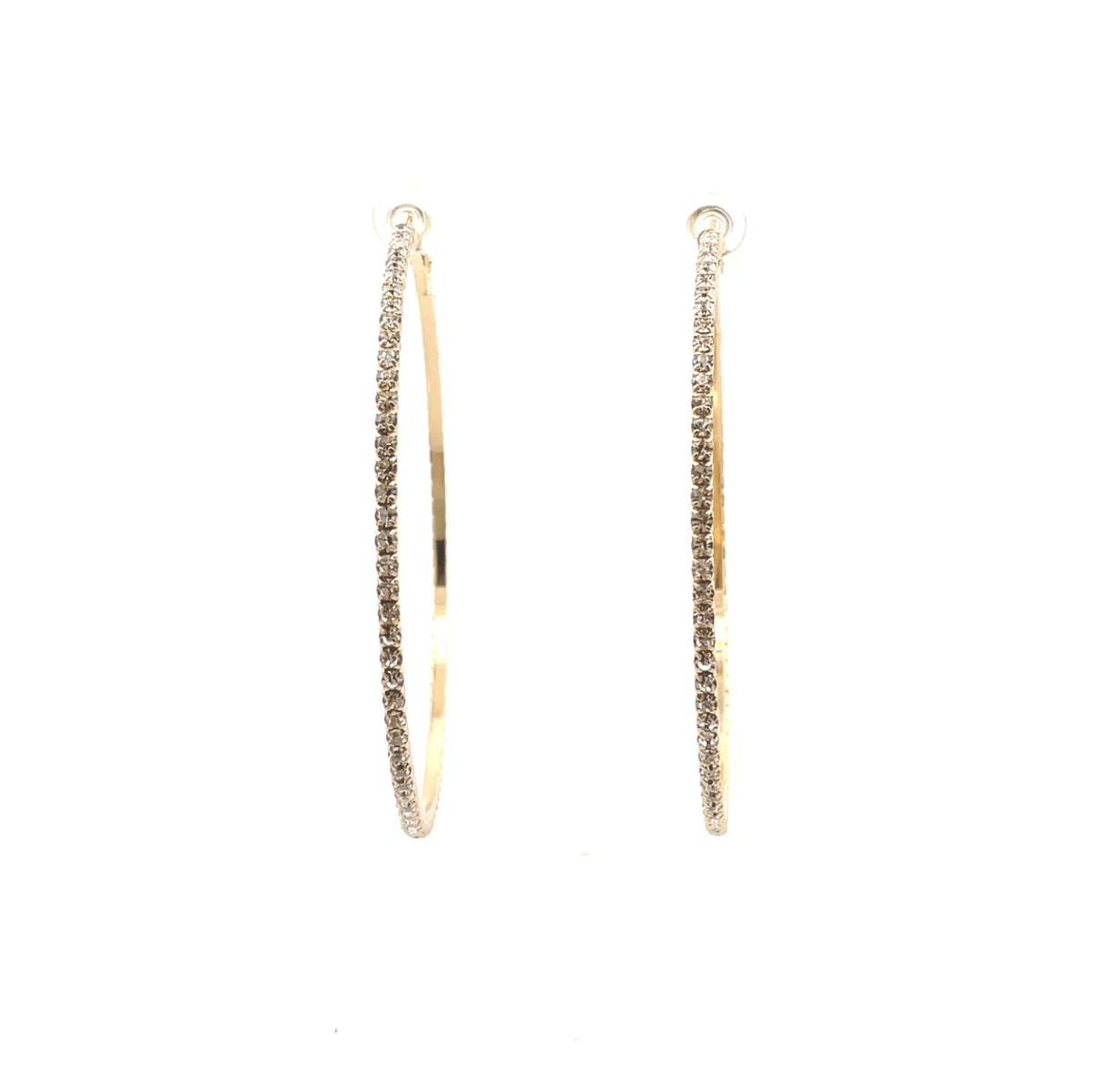 The One Jewelry Bling Bling Rhinestone Hoop Earrings - 20mm - Beauty Exchange Beauty Supply