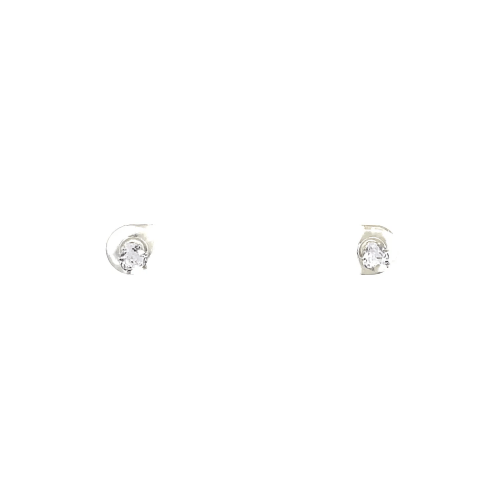 The One Jewelry Floor Cubic Zirconia Earrings - Heart - Beauty Exchange Beauty Supply