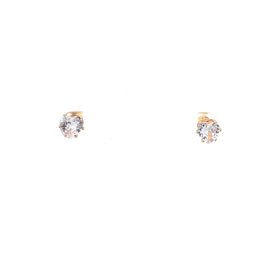 The One Jewelry Floor Cubic Zirconia Earrings - Heart - Beauty Exchange Beauty Supply