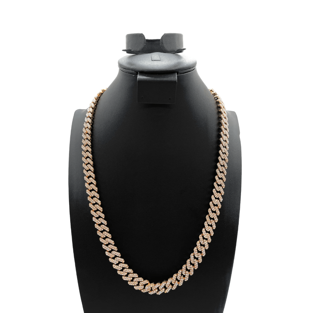 The One Jewelry Iced Out Diamond Gold Necklace - 12 Styles - Beauty Exchange Beauty Supply