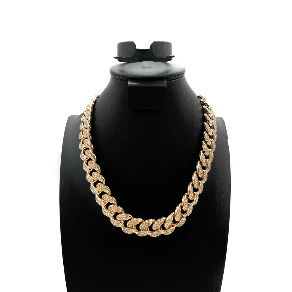 The One Jewelry Iced Out Diamond Gold Necklace - 12 Styles - Beauty Exchange Beauty Supply
