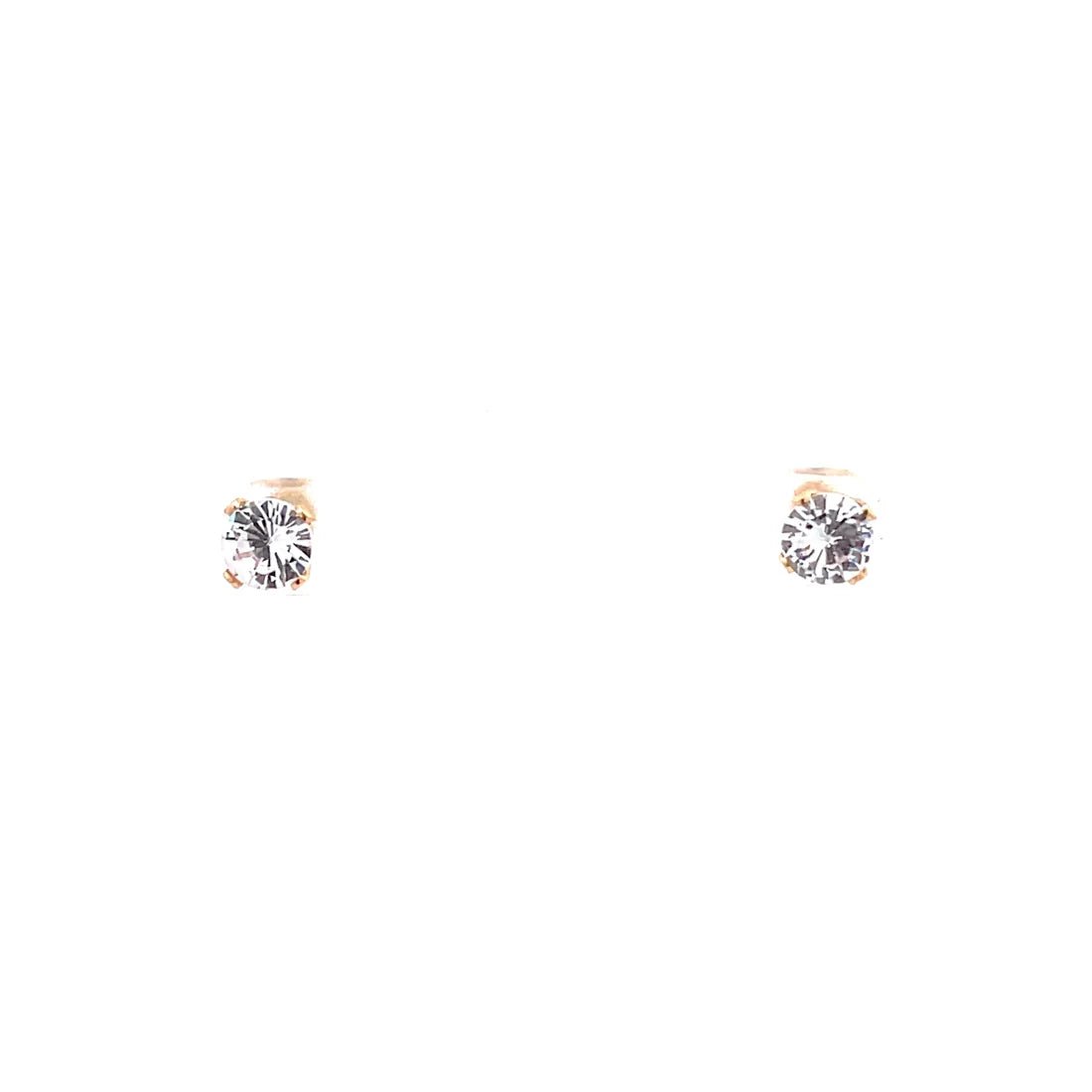 The One Jewelry Screw Back CZ Round Earrings - Beauty Exchange Beauty Supply