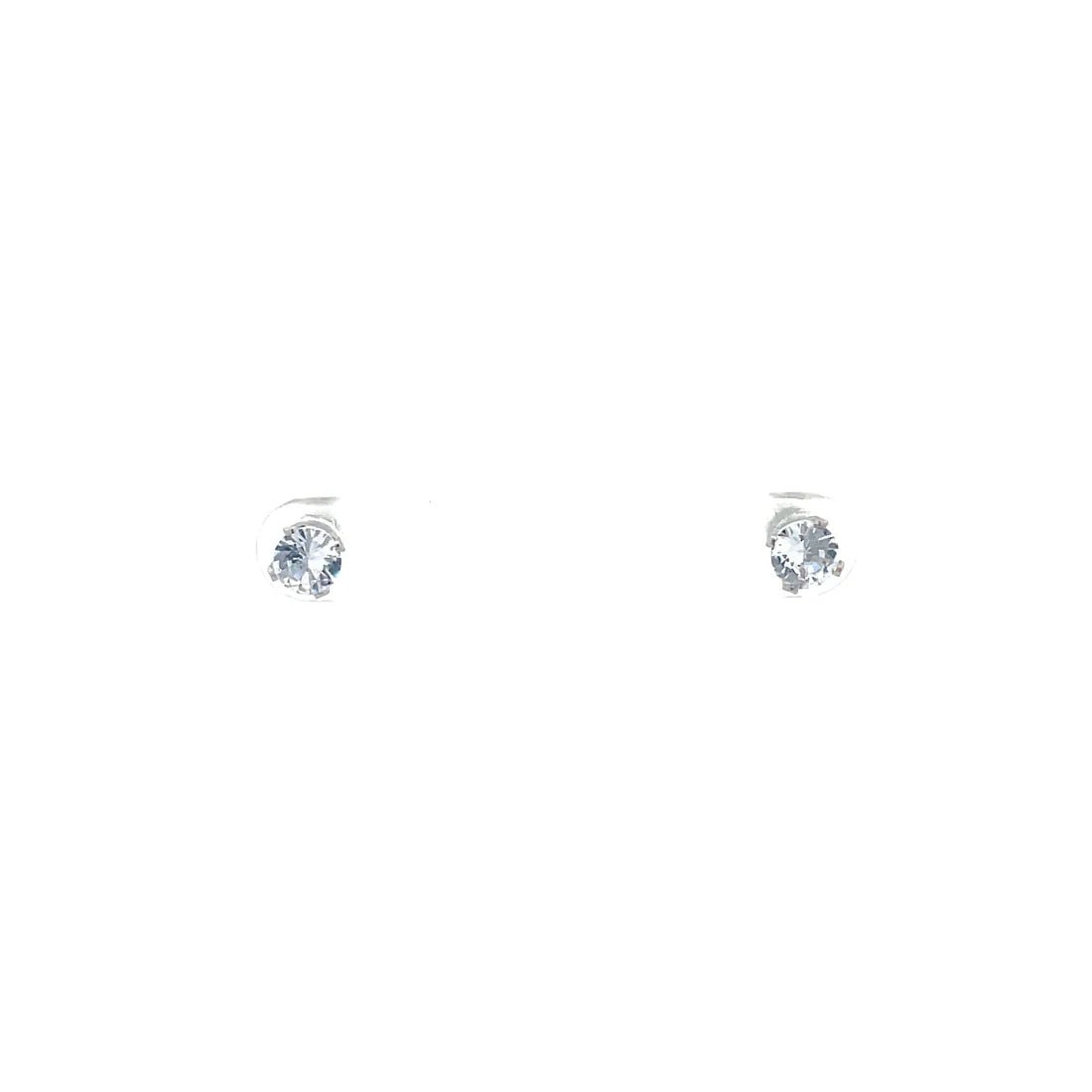 The One Jewelry Screw Back CZ Round Earrings - Beauty Exchange Beauty Supply