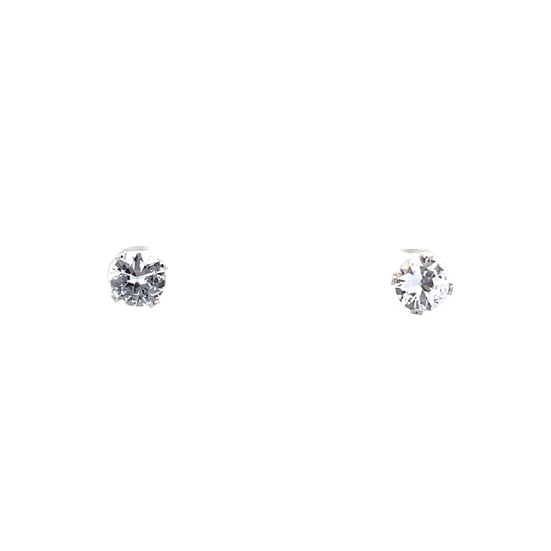 The One Jewelry Screw Back CZ Round Earrings - Beauty Exchange Beauty Supply