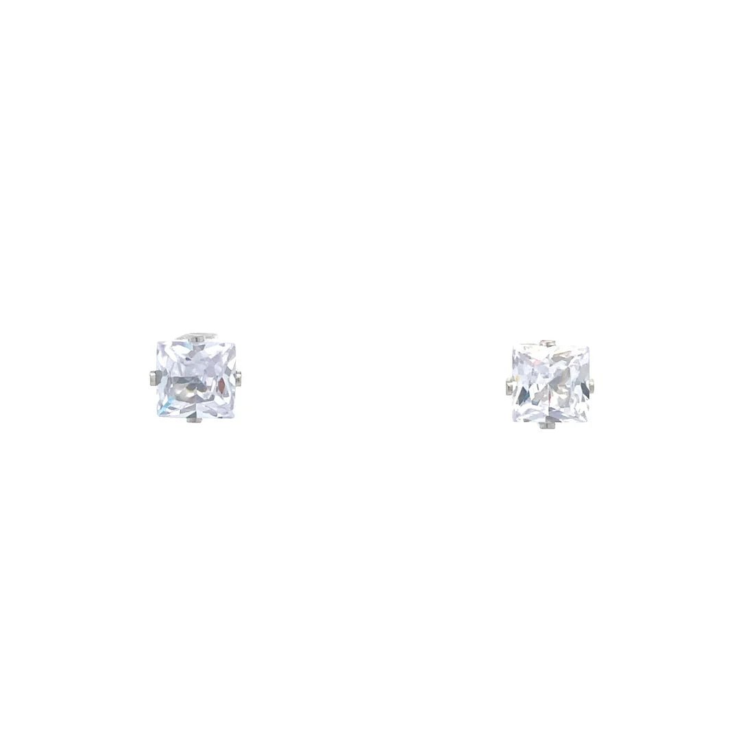 The One Jewelry Screw Back CZ Square Earrings - Beauty Exchange Beauty Supply