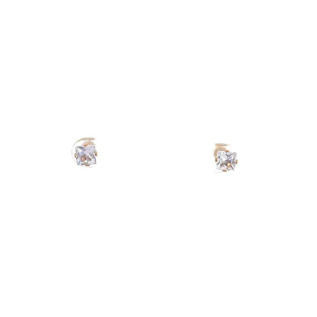 The One Jewelry Screw Back CZ Square Earrings - Beauty Exchange Beauty Supply