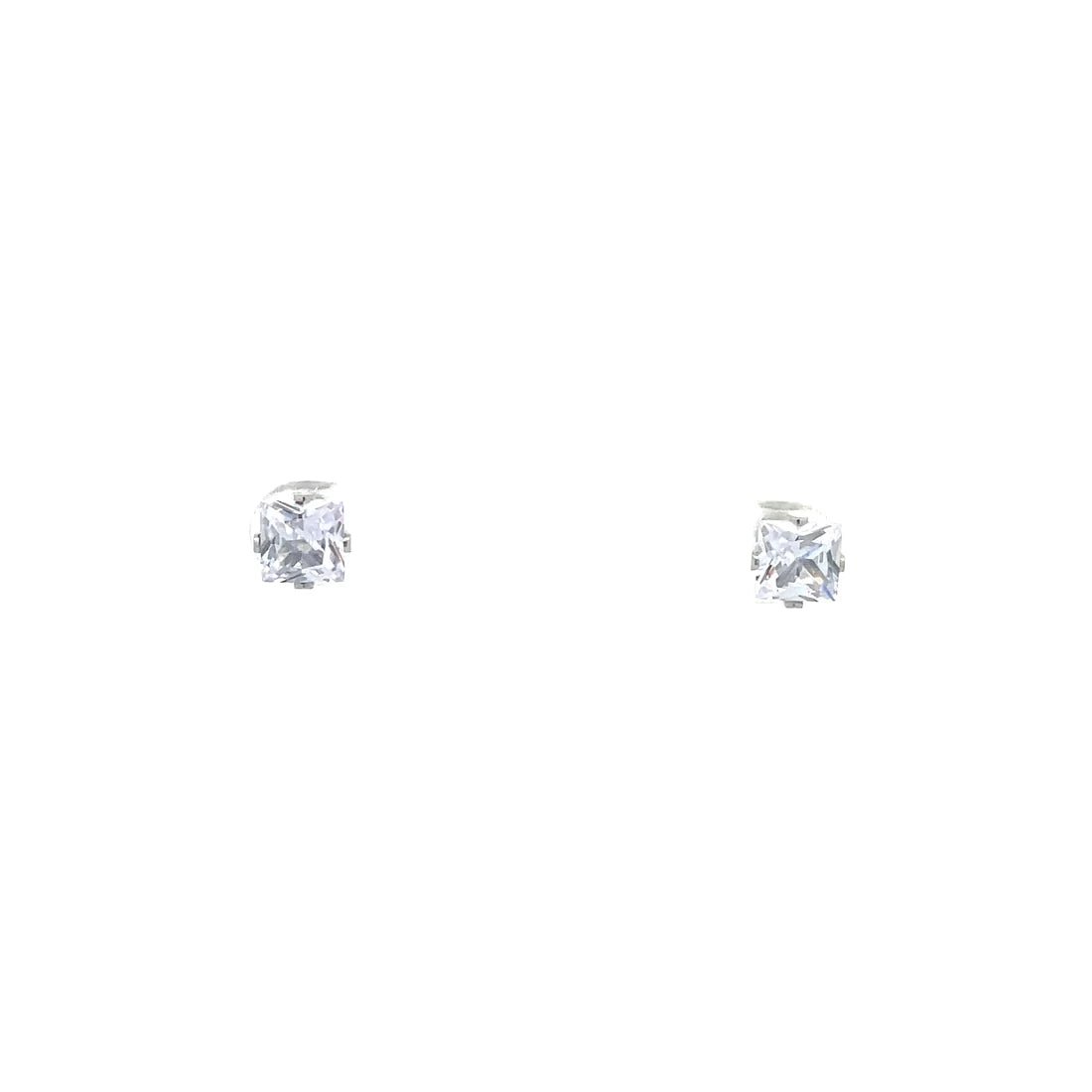 The One Jewelry Screw Back CZ Square Earrings - Beauty Exchange Beauty Supply