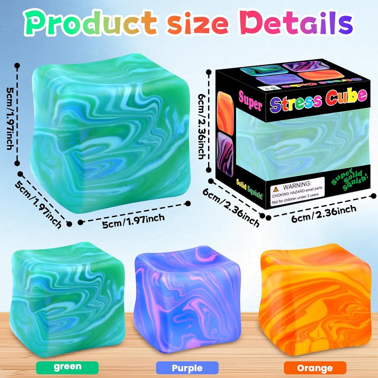 Toy Ice Cube Squishy Toy Stress Relief Squeeze Ball - Beauty Exchange Beauty Supply