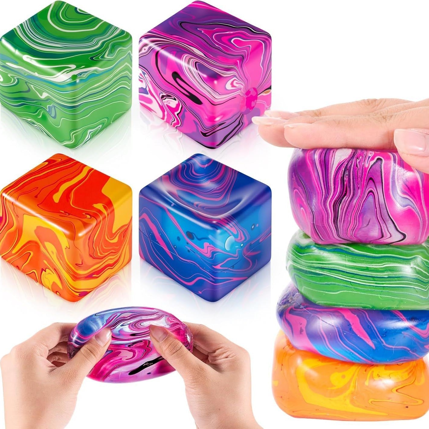 Toy Ice Cube Squishy Toy Stress Relief Squeeze Ball - Beauty Exchange Beauty Supply