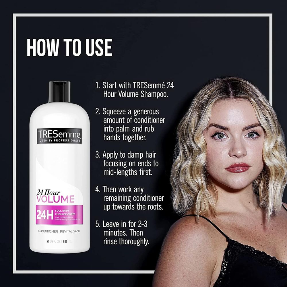 TRESemmé 24 Hour Volumizing Shampoo & Conditioner Set – With Collagen & Vitamin Blend – 28 fl oz Each - Beauty Exchange Beauty Supply