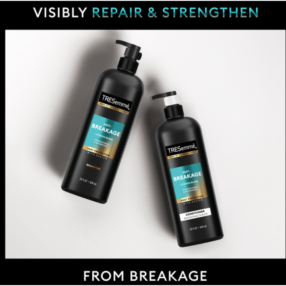 TRESemmé Anti - Breakage Shampoo & Silky & Smooth Conditioner Set – Strengthen, Smooth & Shine – 28 fl oz Each - Beauty Exchange Beauty Supply