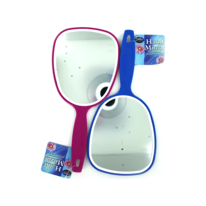TV Hand Mirror – Q0702 | Compact Rectangular Styling Mirror with Handle - Beauty Exchange Beauty Supply