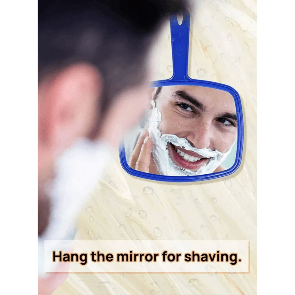 TV Hand Mirror – Q0704 | Medium Rectangular Styling Mirror with Handle - Beauty Exchange Beauty Supply