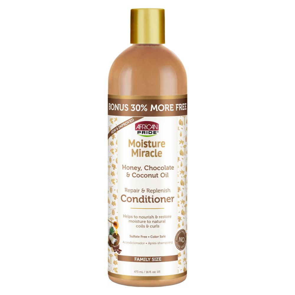 African Pride Moisture Miracle Shampoo & Conditioner Set – 2 x 16 oz