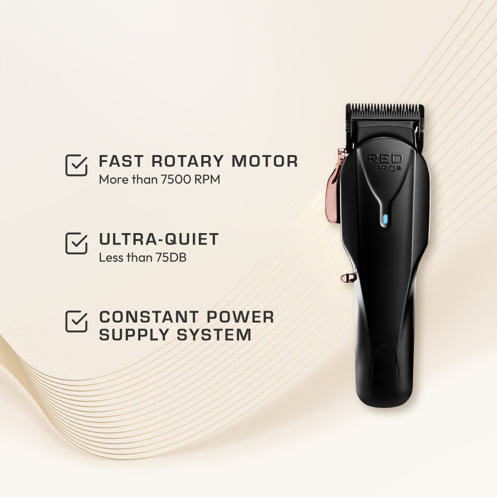 Red Pro Cordless Clipper – Matte Gold / Black