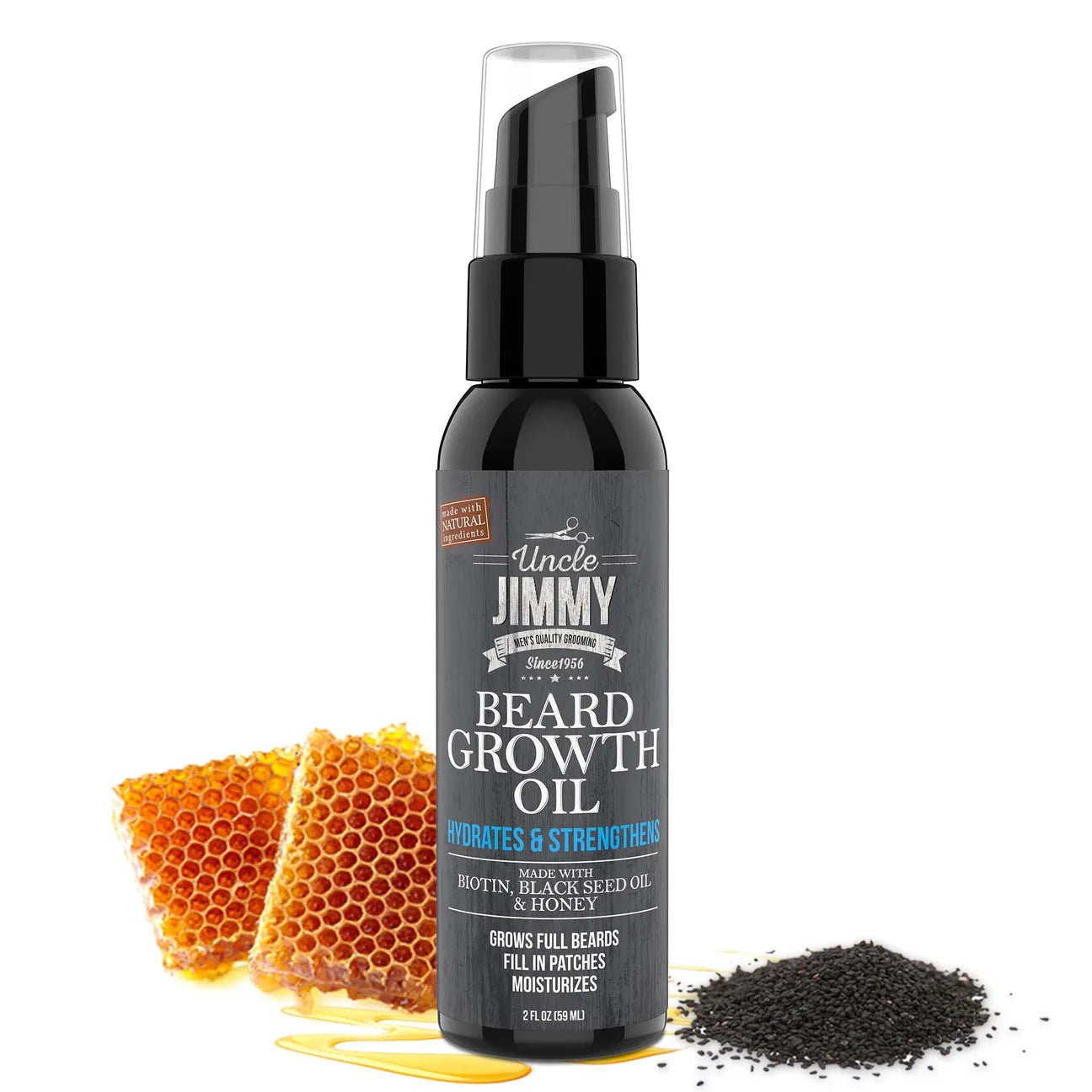 Uncle Jimmy Beard Oil & Growth Oil – 2oz - Beauty Exchange Beauty Supply