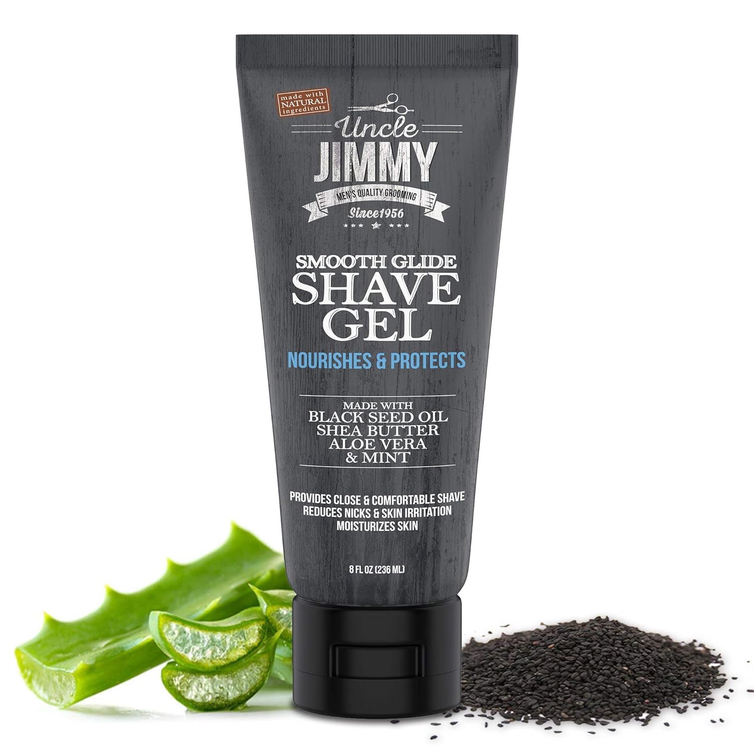 Uncle Jimmy Shave Gel – Bump - Free Shave 8 oz - Beauty Exchange Beauty Supply