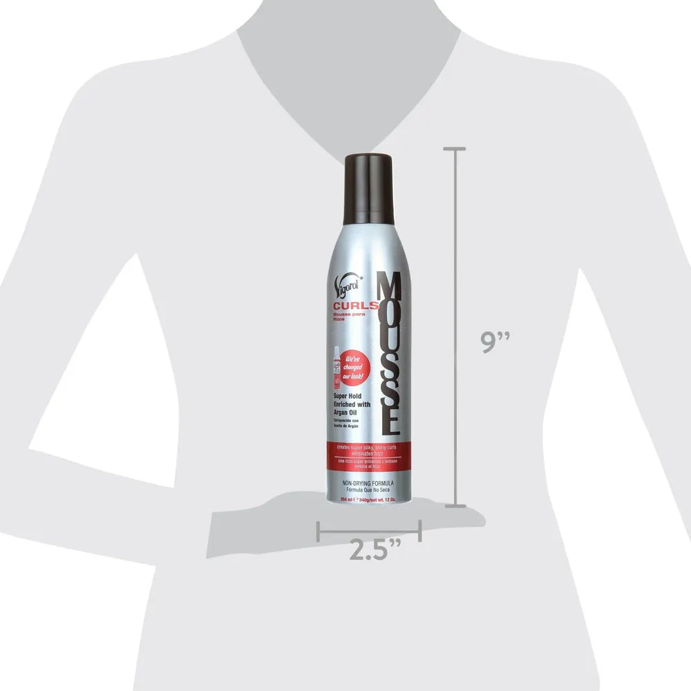 Vigorol Curling Mousse | Frizzy Hair Type | Moisturizing | Anti - Frizz | Unisex | 12oz - Beauty Exchange Beauty Supply