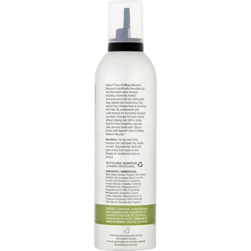 Vigorol Olive Oil Mega Moisture Mousse | Moisturizing | Chemically Treated | Unisex | 12oz - Beauty Exchange Beauty Supply