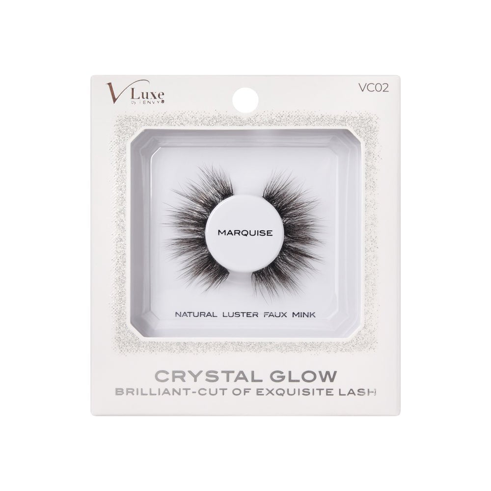 VLUXE by i - ENVY Crystal Glow Brilliant - Cut Lashes – Light - Reflecting Bevel Design | Gem - Inspired Glam | Styles: Trilliant, Marquise, Heart, Radiant, Emerald - Beauty Exchange Beauty Supply
