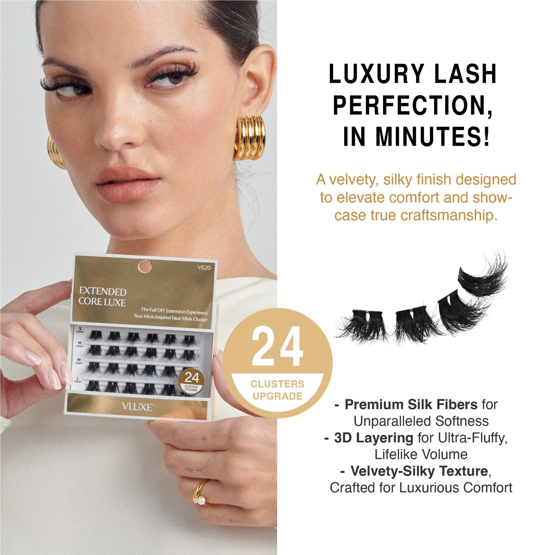 VLuxe By iENVY Extended Core Luxe Faux Mink Lash Clusters - Beauty Exchange Beauty Supply