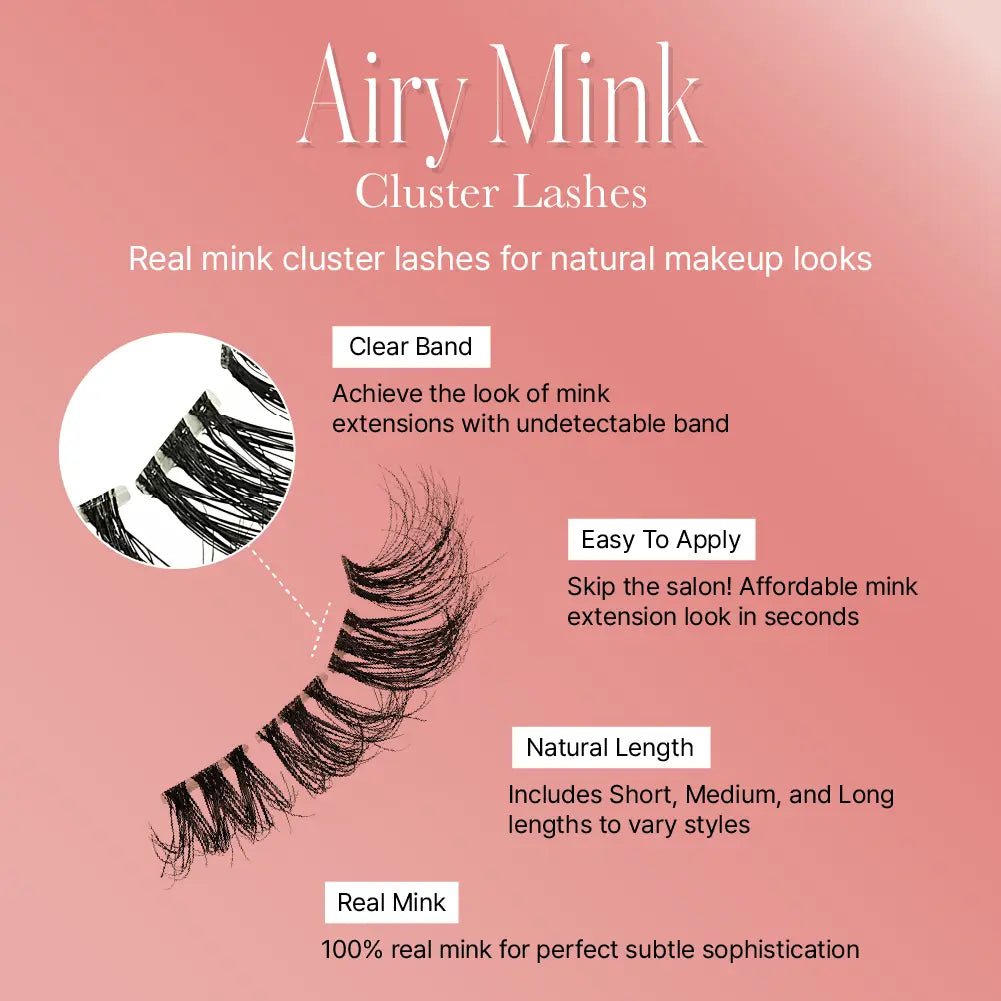 VLuxe & i - ENVY Real Mink Lash Clusters –Fluffy Extension - Beauty Exchange Beauty Supply
