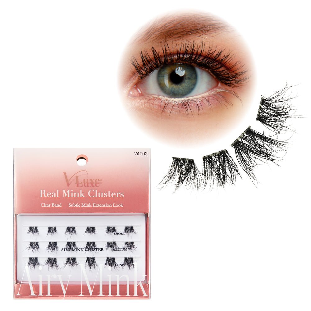 VLuxe & i - ENVY Real Mink Lash Clusters –Fluffy Extension - Beauty Exchange Beauty Supply