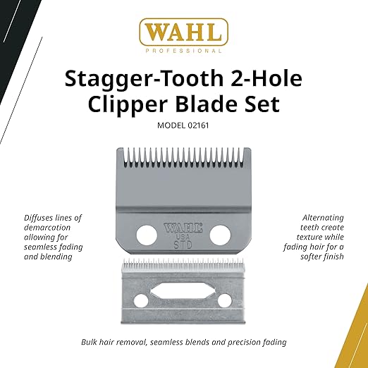 Wahl Professional 2 Hole Stagger Tooth Clipper Blade Replacement - Beauty Exchange Beauty Supply