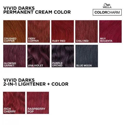 Wella Color Charm Vivid Darks Permanent Cream Hair Color – 2oz - Beauty Exchange Beauty Supply