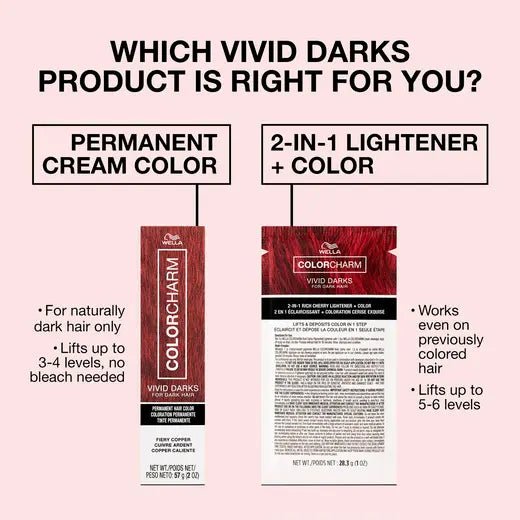 Wella Color Charm Vivid Darks Permanent Cream Hair Color – 2oz - Beauty Exchange Beauty Supply