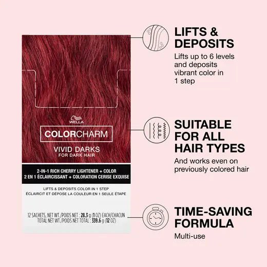 Wella Color Charm Vivid Darks Pigmented Lightener Sachet – 1oz - Beauty Exchange Beauty Supply