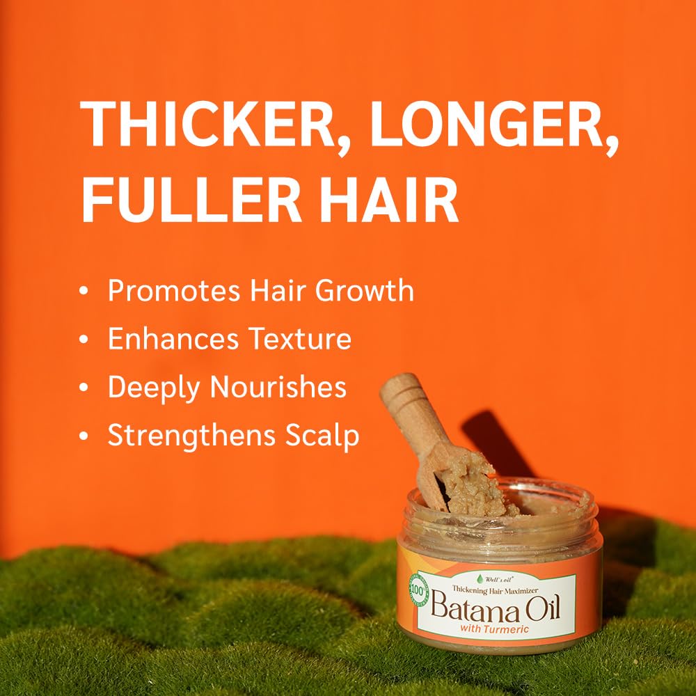 Well’s Oil Batana Oil with Turmeric Extract | 100% Natural & Unrefined | Dr. Sebi Approved – 4.23 oz - Beauty Exchange Beauty Supply