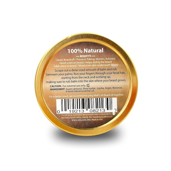 Well’s Oil Beard Balm Original – Nourishing Beard Care - 2 oz - Beauty Exchange Beauty Supply
