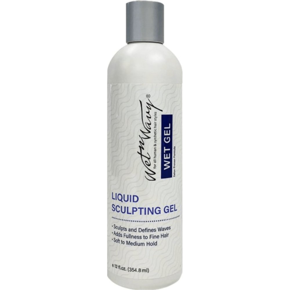 WET - N - WAVY Wet Gel Liquid Sculpting Gel | Strong Hold Styling Gel for Defined Curls & Waves – 12 oz - Beauty Exchange Beauty Supply