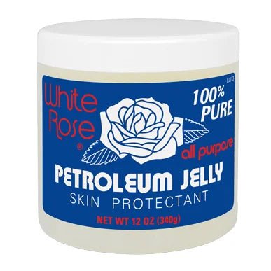 WHITE ROSE Petroleum Jelly – 12 oz | Multi - Purpose Moisturizer for Skin, Hair & Scalp Care - Beauty Exchange Beauty Supply